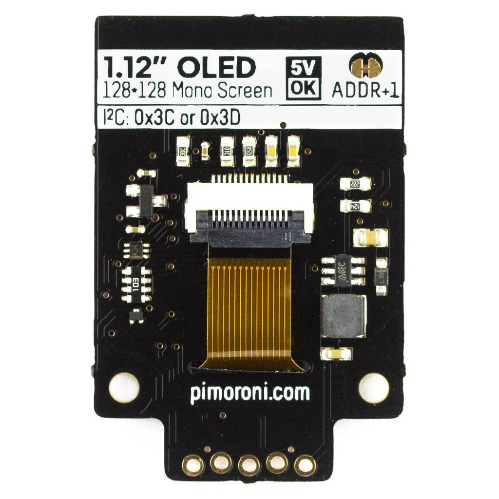 1.12" Mono OLED (128x128, white/black) Breakout - I2C - Image 2
