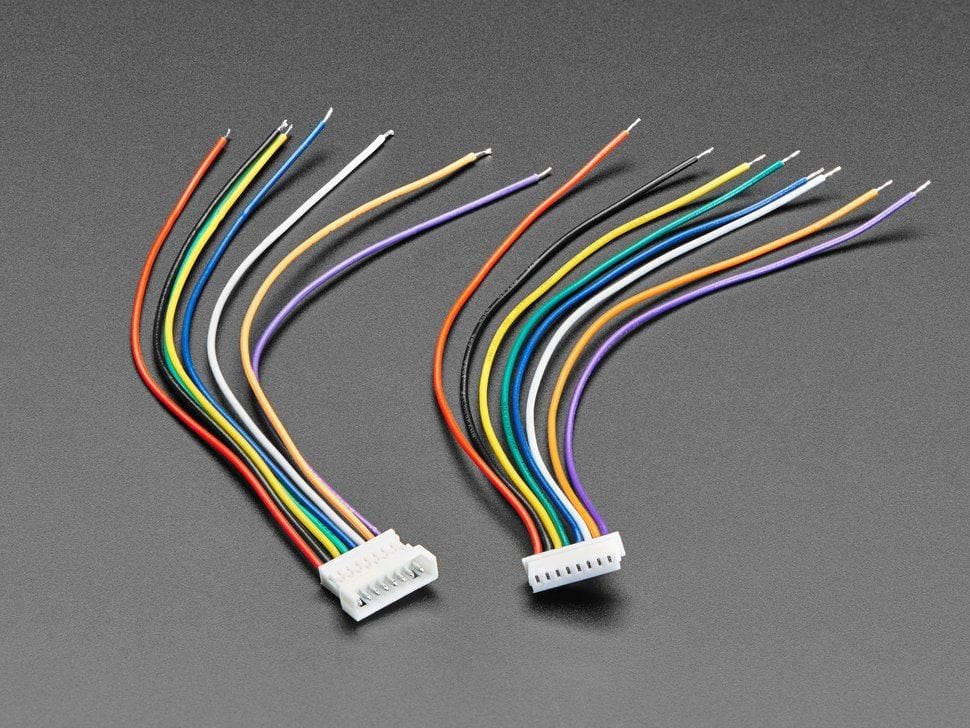 1.25mm Pitch 8-pin Cable Matching Pair - 10cm long (Molex PicoBlade Compatible)