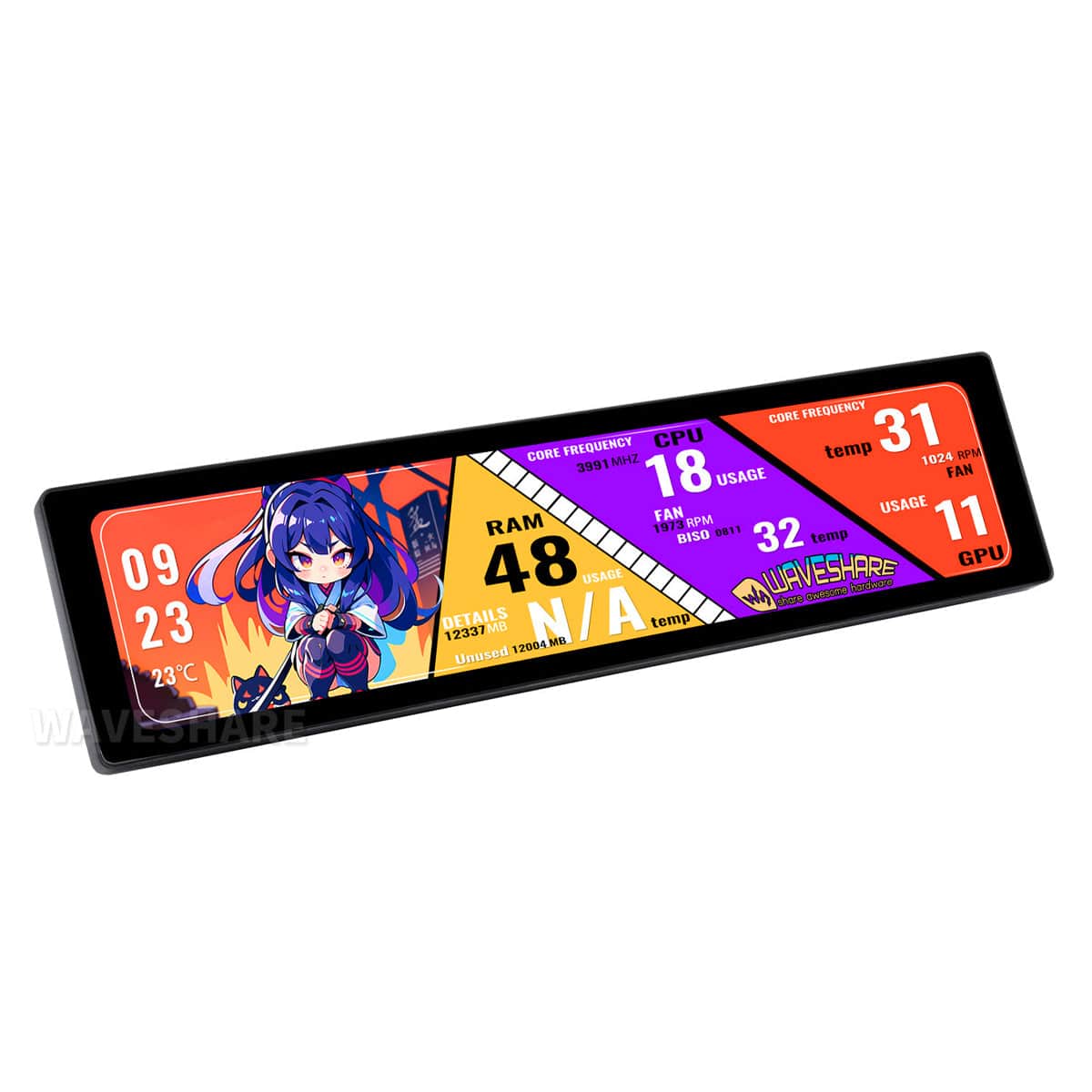 11.9" IPS HDMI Capacitive Touch Side Monitor (320 x 1480)