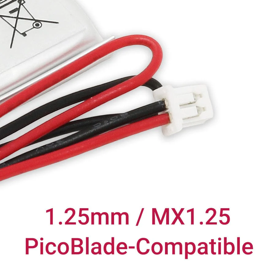 150mAh 3.7V LiPo Battery - 1.25mm PicoBlade Connector - Image 2