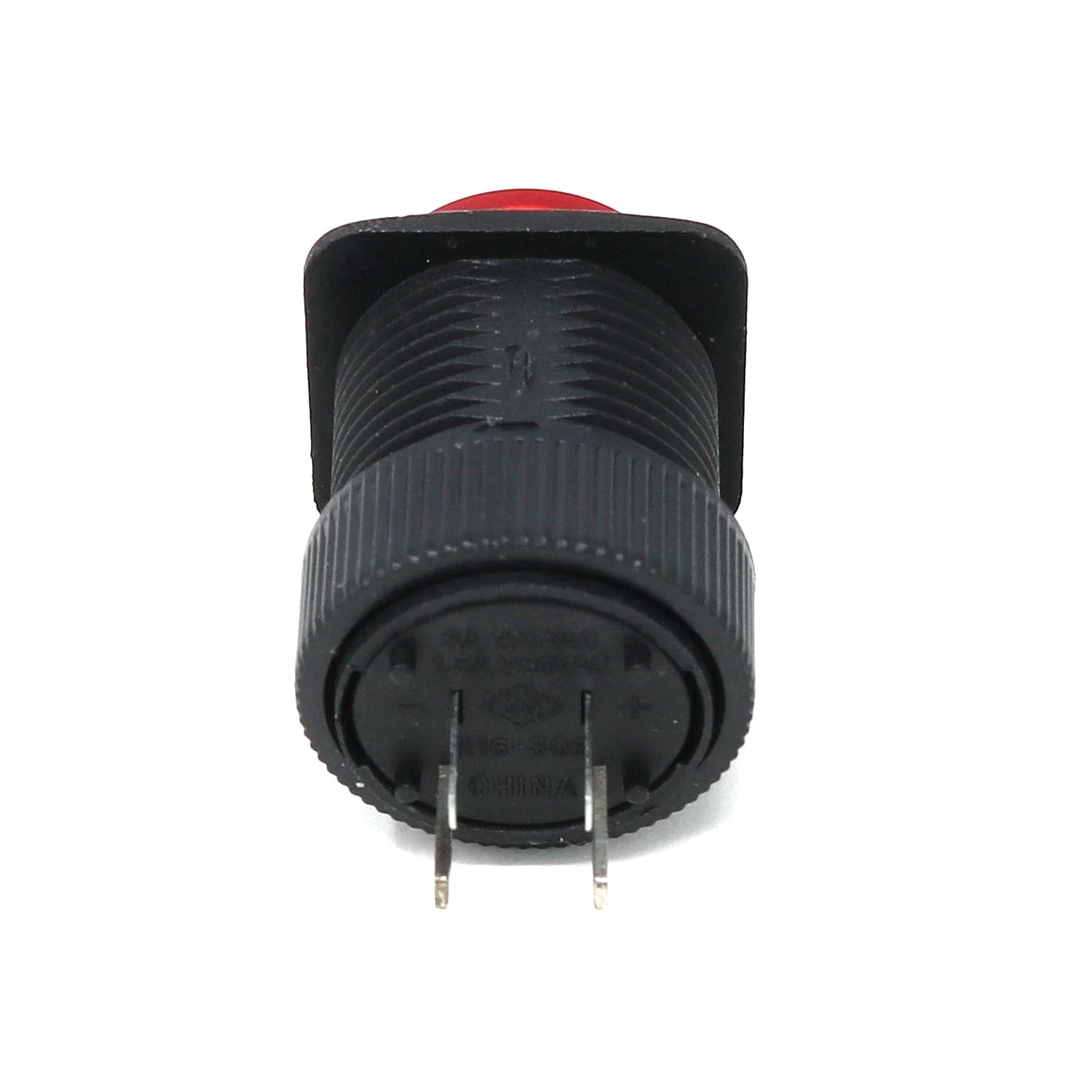16mm Illuminated Pushbutton - Red Momentary - Image 2