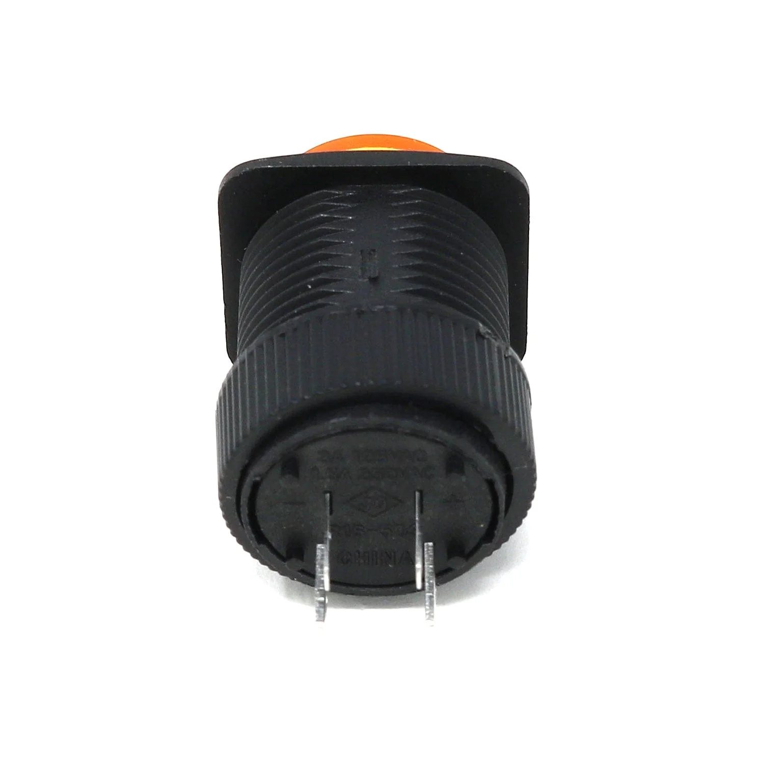 16mm Illuminated Pushbutton - Yellow Momentary - Image 2