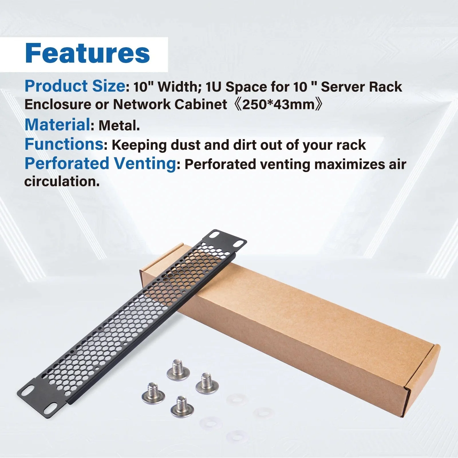 1U 10" Venting Blank Panel for DeskPi RackMate - Image 3
