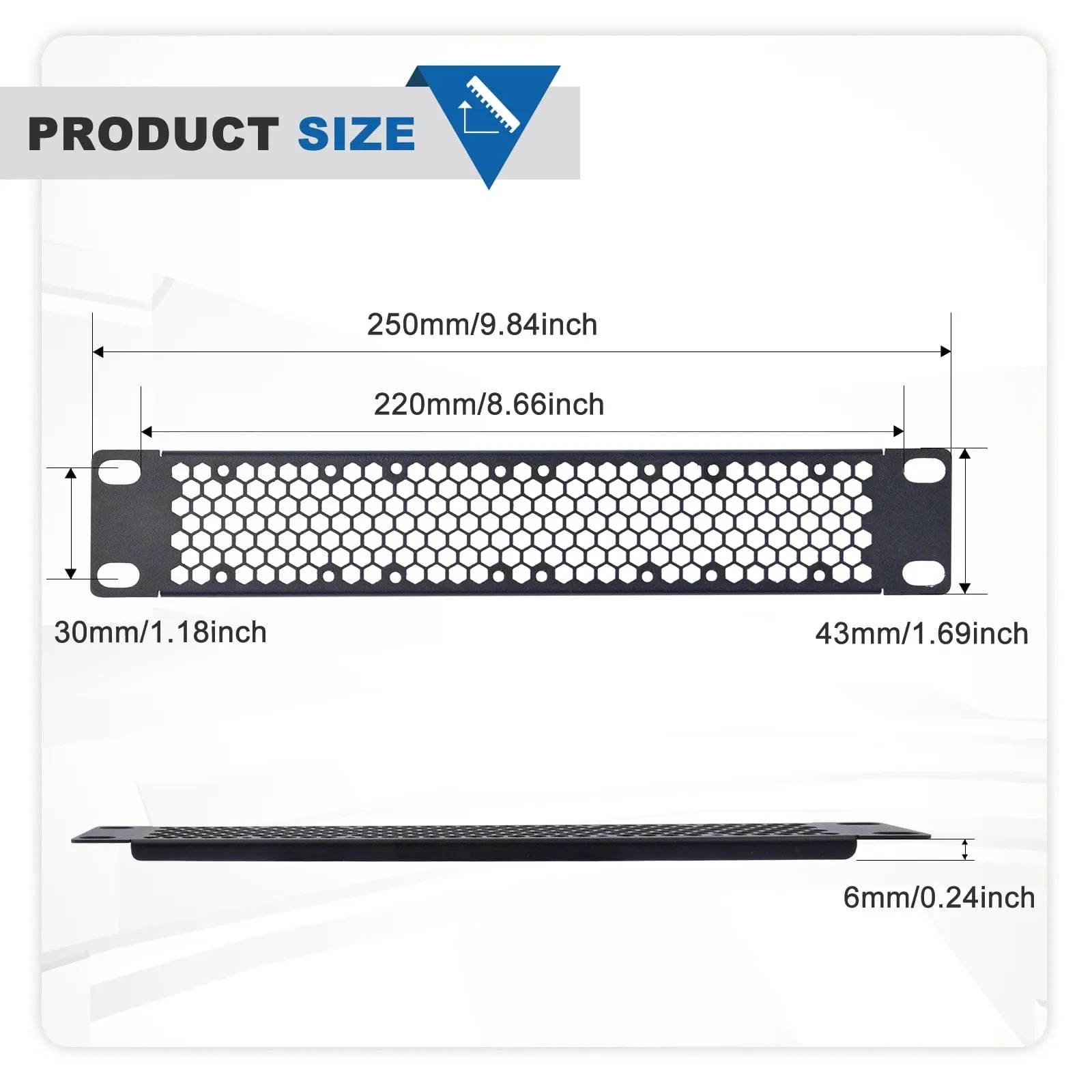 1U 10" Venting Blank Panel for DeskPi RackMate - Image 7