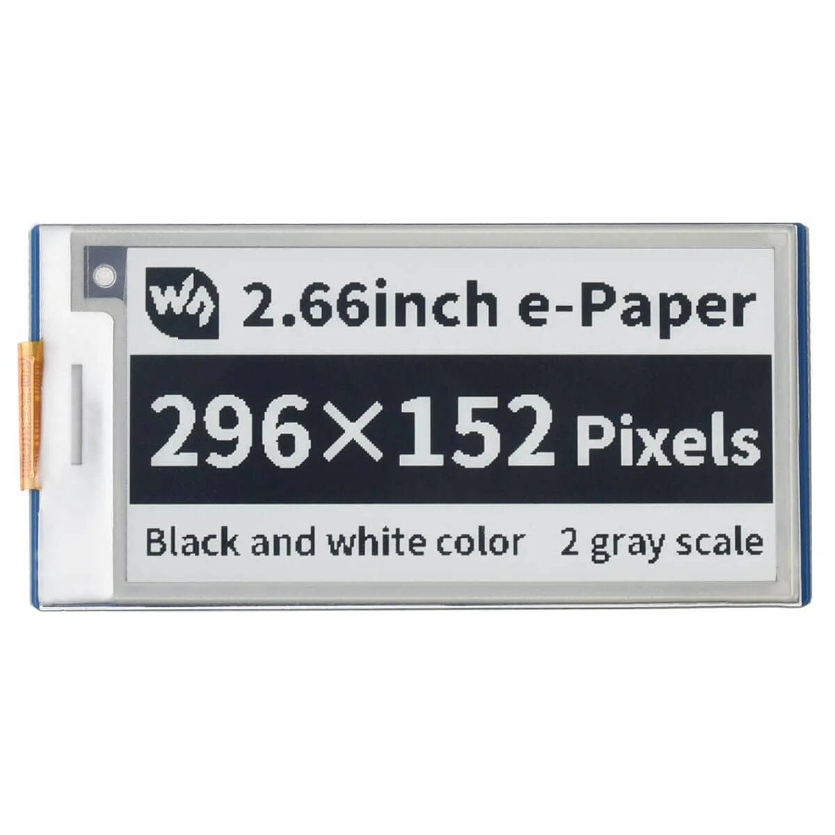 2.66" ePaper Display Module for Raspberry Pi Pico (296×152)