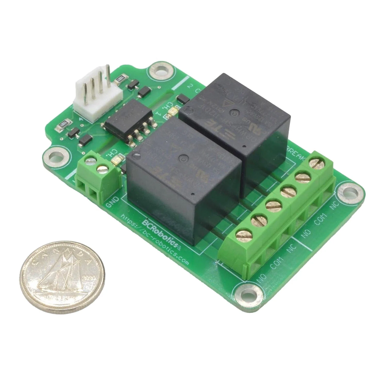 2 Channel Isolated Relay Breakout – 12V - Image 3