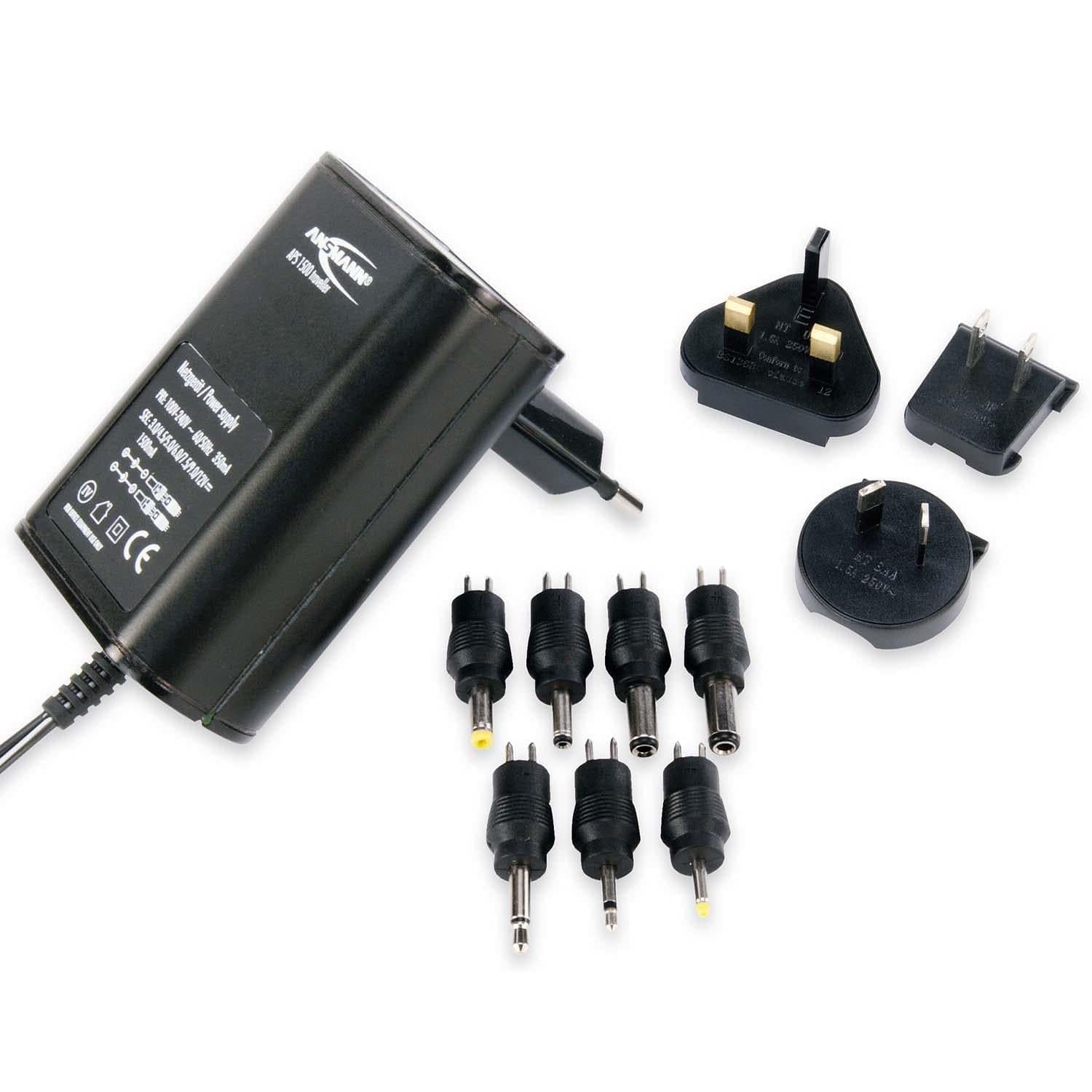 3-12V Universal Power Supply with Connectors (APS 1500)