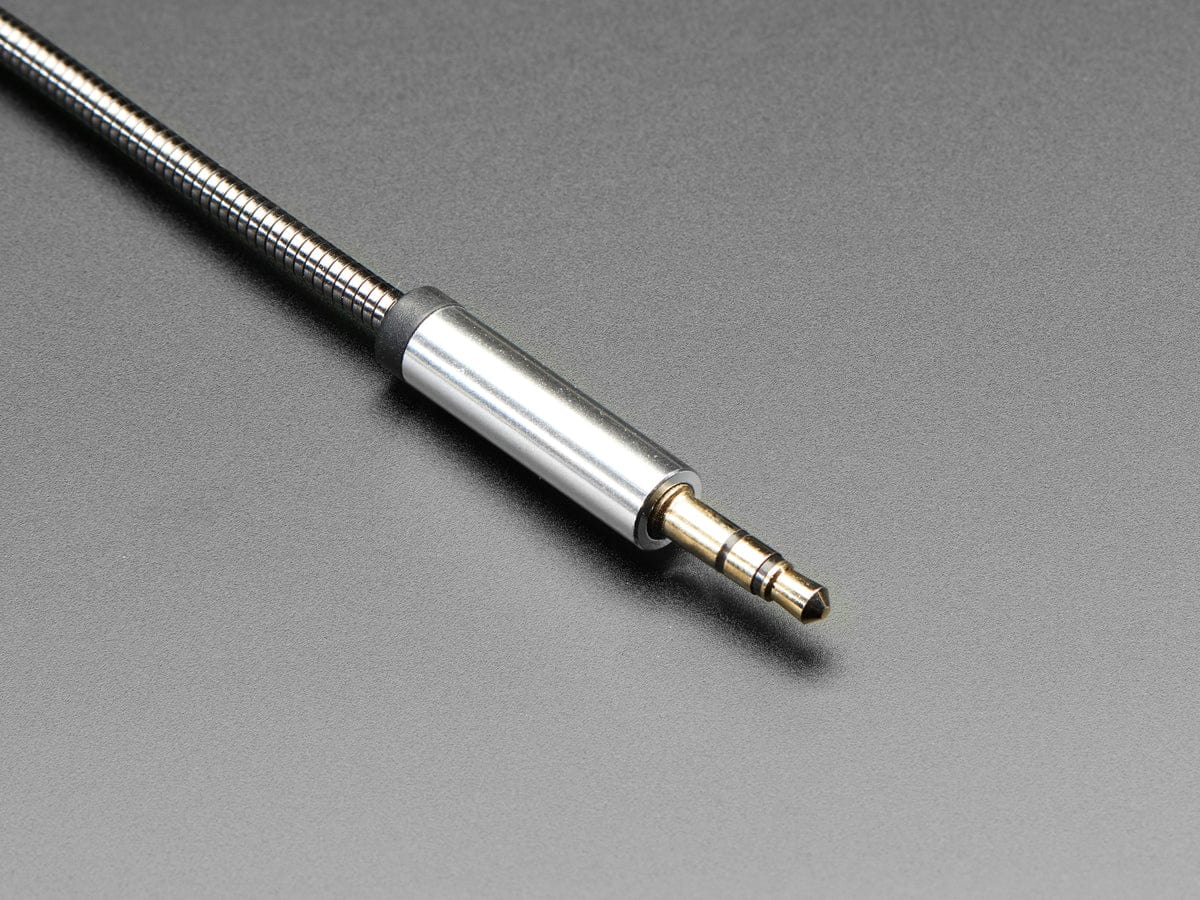3.5mm Stereo Male/Male Cables - Black Metal - 1 meter long [discontinued]