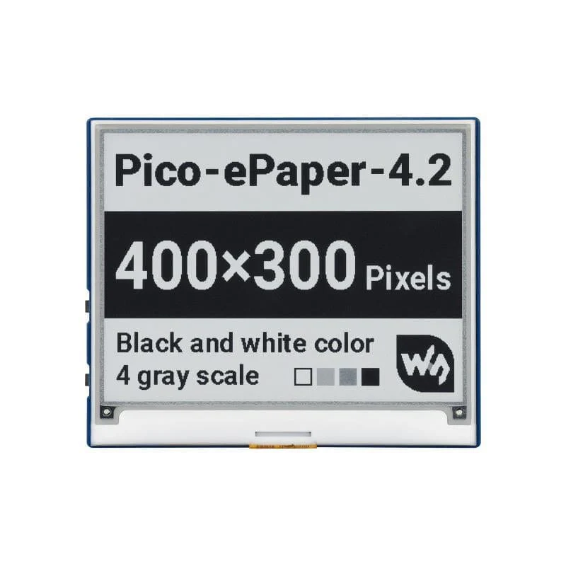 4.2" ePaper Display Module for Raspberry Pi Pico (400×300)