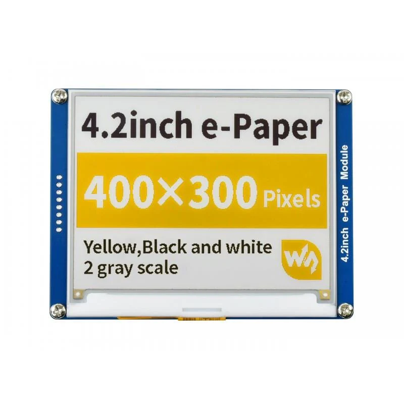 4.2" ePaper Display Module - Yellow/Black/White (400x300) [Discontinued]