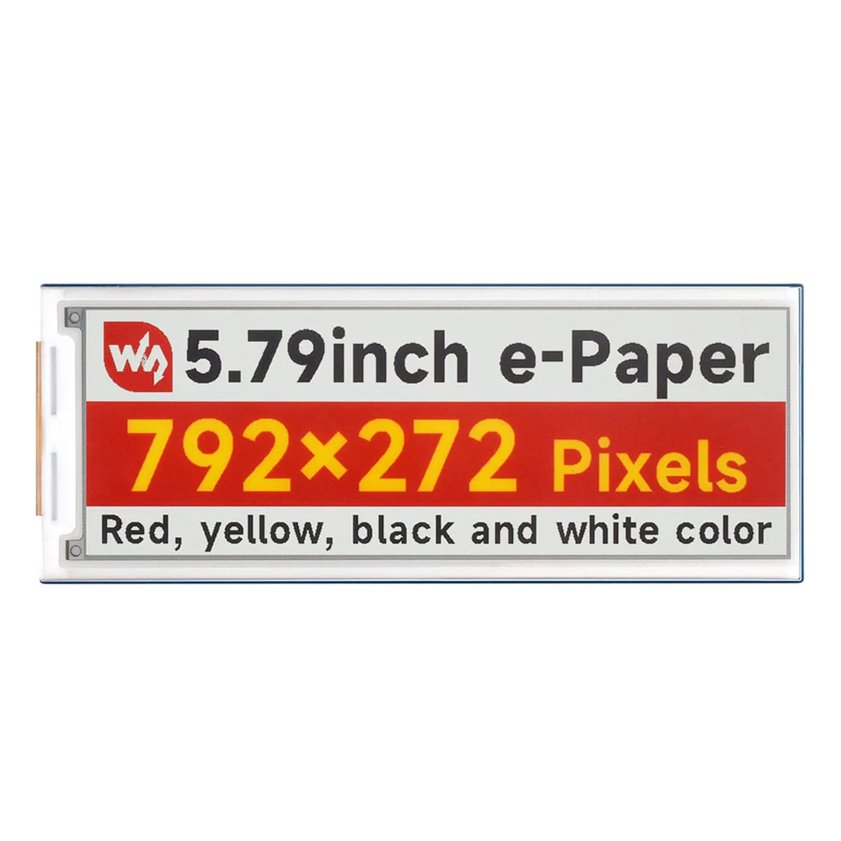 5.79" ePaper Display Module - Red/Yellow/Black/White (792x272)