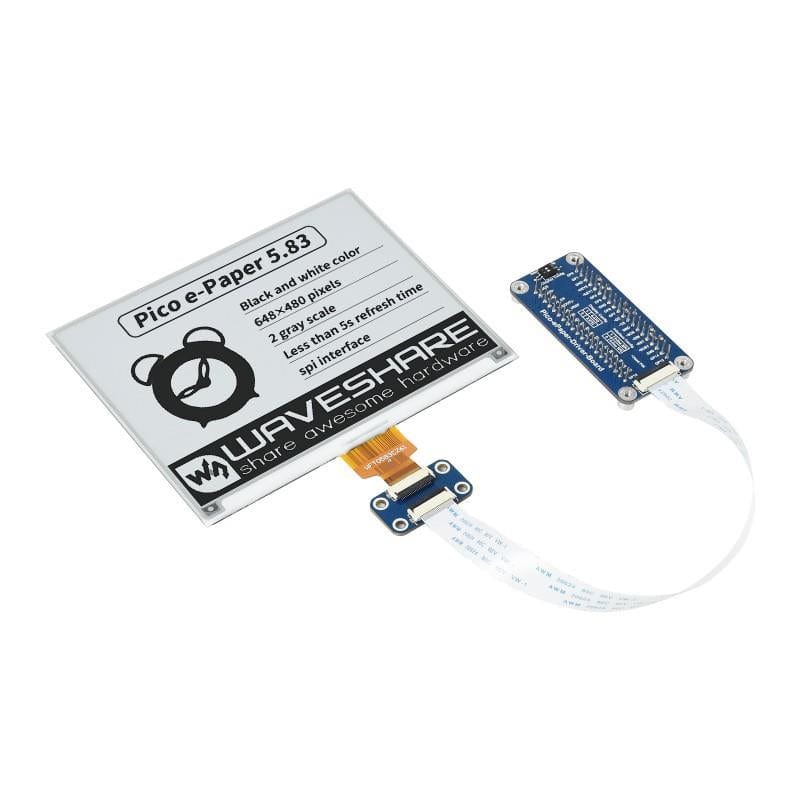 5.83" ePaper Display Module for Raspberry Pi Pico (648×480)