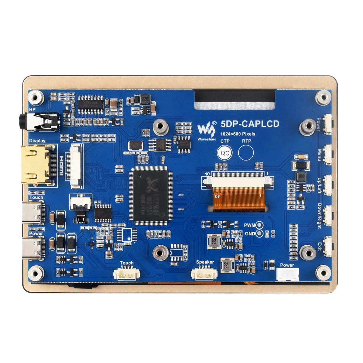 5" IPS HDMI Capacitive Touch Display for Raspberry Pi (1024x600) - Image 2