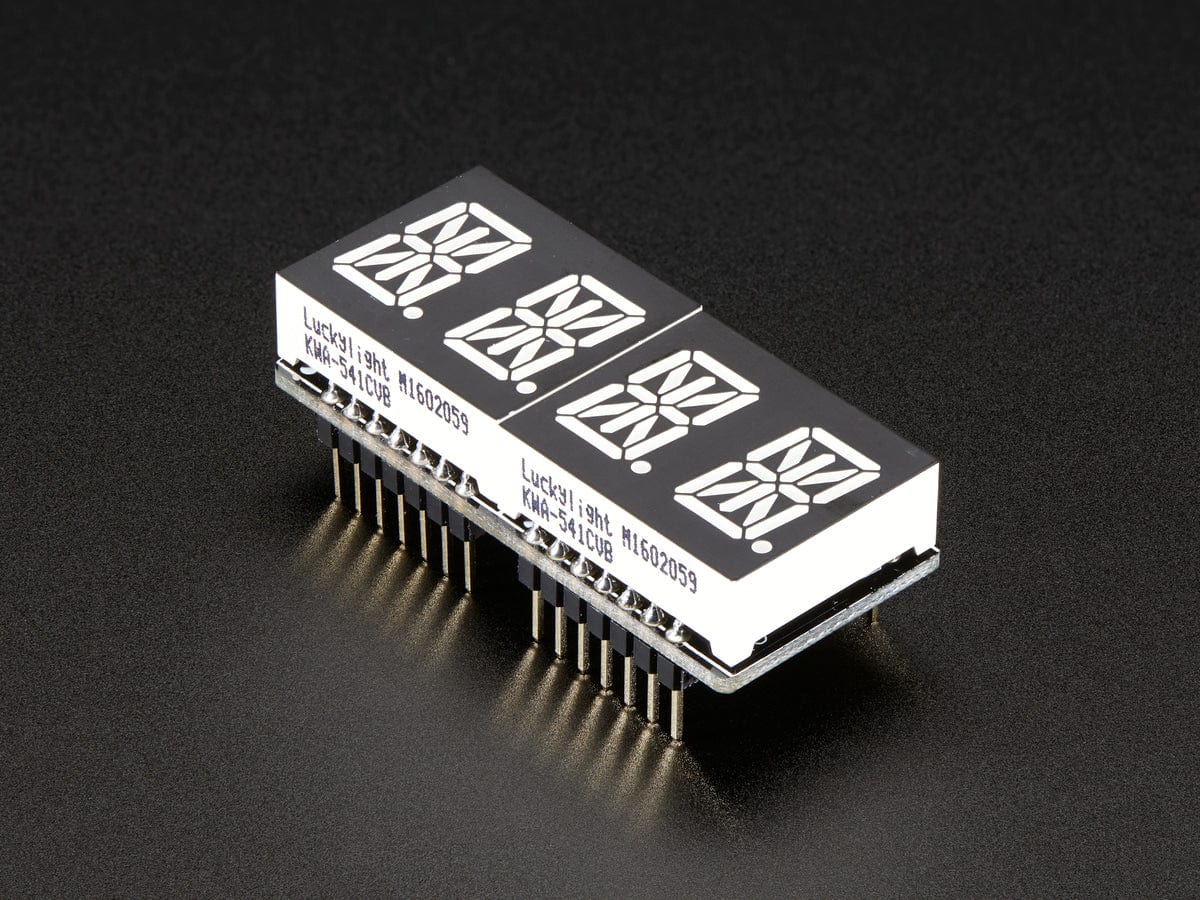 Adafruit 0.54" Quad Alphanumeric FeatherWing Display - Blue