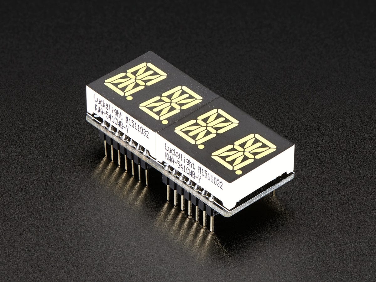 Adafruit 0.54" Quad Alphanumeric FeatherWing Display - White
