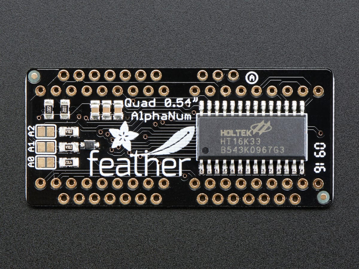 Adafruit 0.54" Quad Alphanumeric FeatherWing Display - White - Image 4
