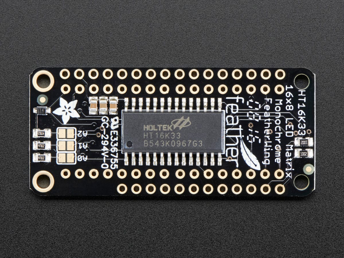 Adafruit 0.8" 8x16 LED Matrix FeatherWing Display - Yellow-Green - Image 3
