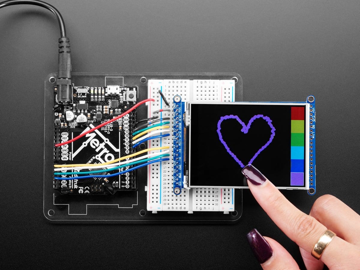 3.2" TFT LCD with Touchscreen Breakout Board w/MicroSD Socket (ILI9341)