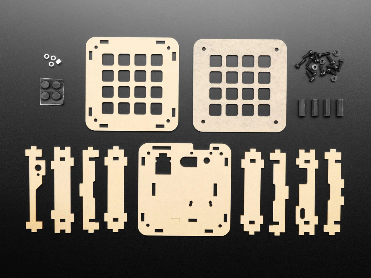 Adafruit 4x4 Trellis Feather Acrylic Enclosure + Hardware Kit