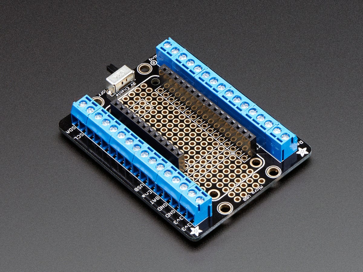 Assembled Terminal Block Breakout FeatherWing for all Feathers - Image 2