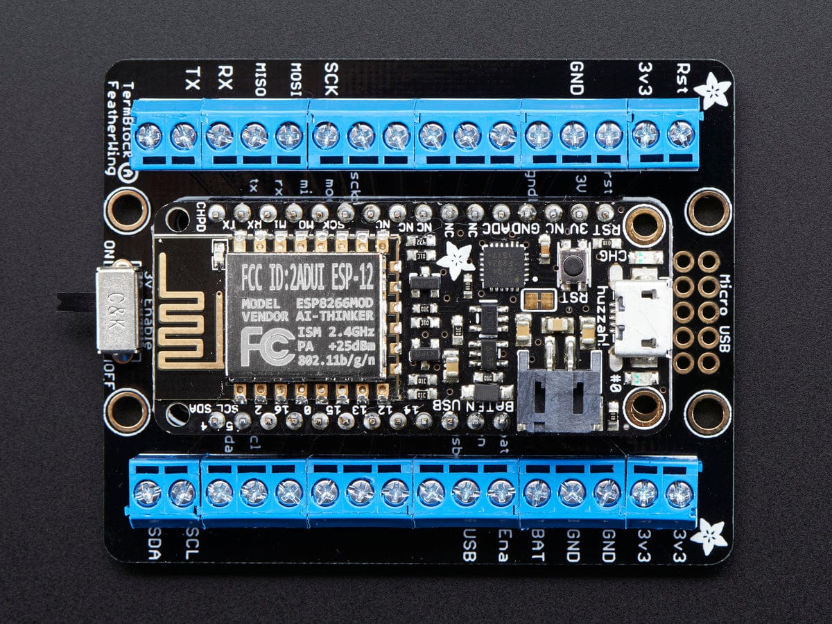 Assembled Terminal Block Breakout FeatherWing for all Feathers - Image 6