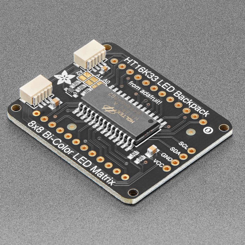Adafruit Bicolor LED Square Pixel Matrix with I2C Backpack - Qwiic / STEMMA QT