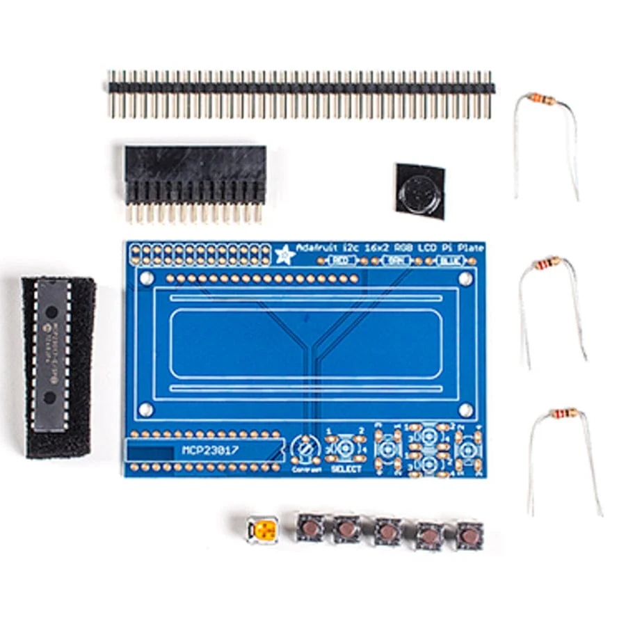 Adafruit Blue&White 16 x 2 LCD+Keypad Kit for Raspberry Pi [Discontinued] - Image 2