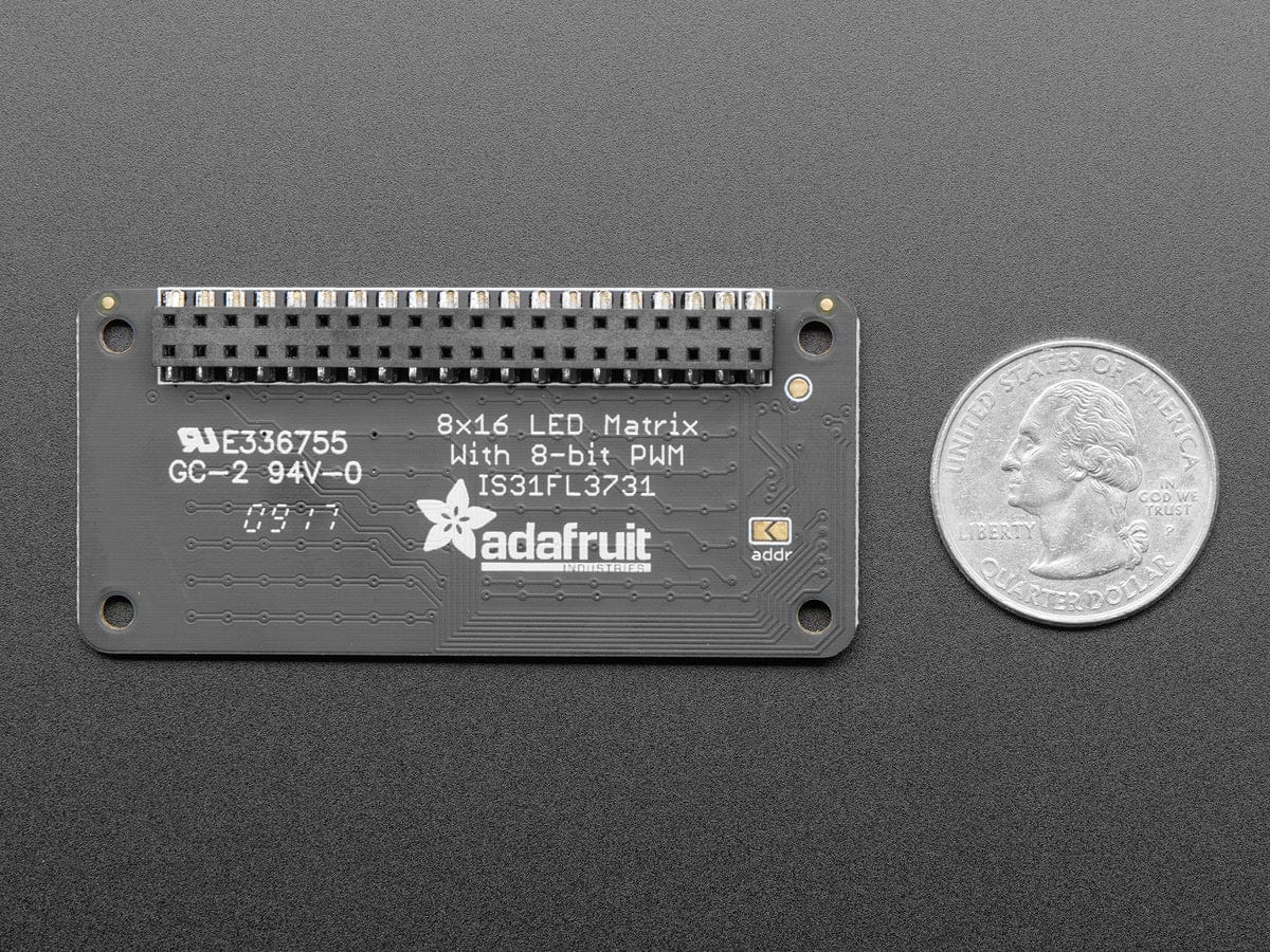 Adafruit CharliePlex LED Matrix Bonnet - 8x16 Blue LEDs - Image 3