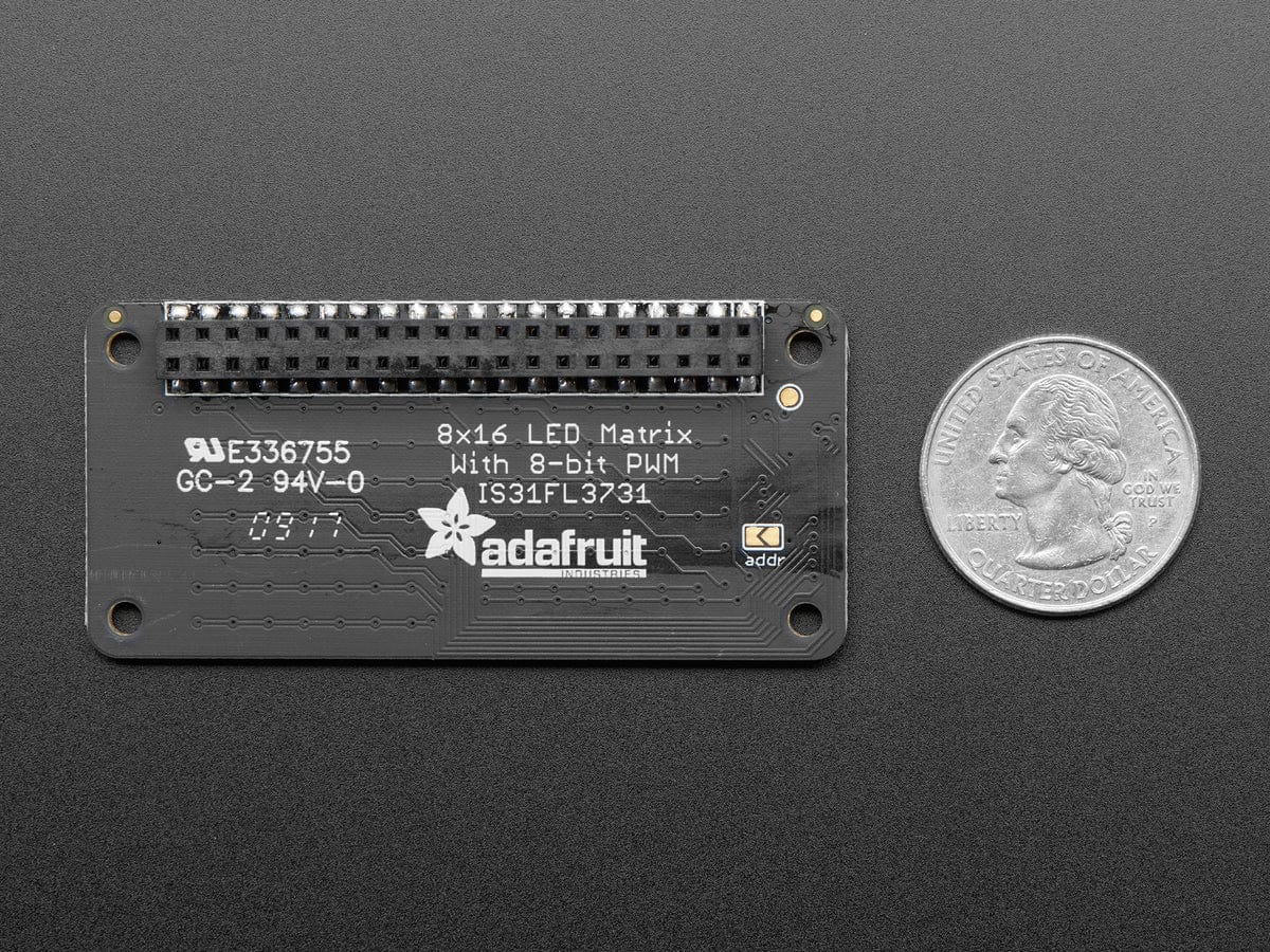 Adafruit CharliePlex LED Matrix Bonnet - 8x16 Warm White LEDs [Discontinued] - Image 3