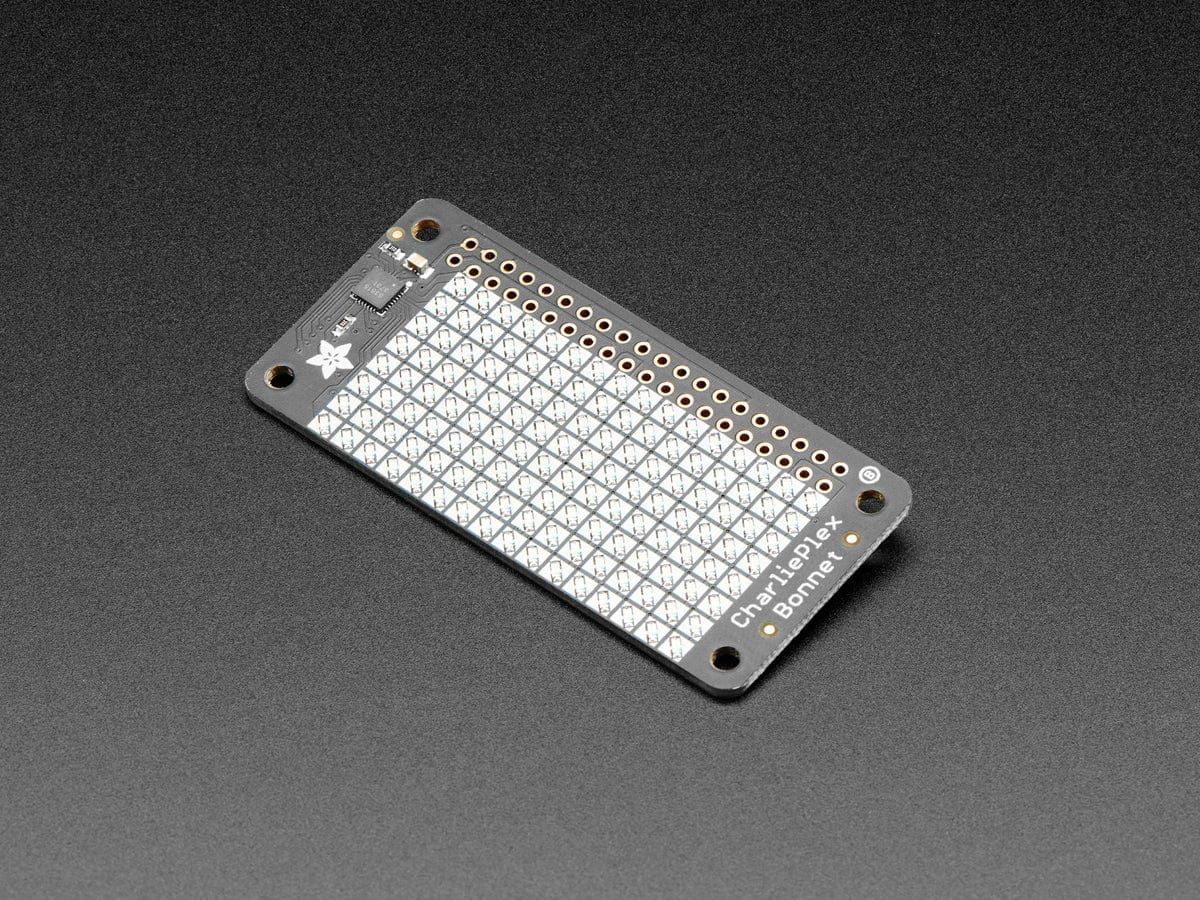 Adafruit CharliePlex LED Matrix Bonnet - 8x16 Yellow LEDs