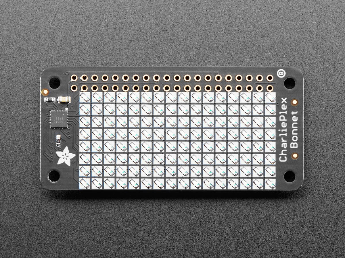 Adafruit CharliePlex LED Matrix Bonnet - 8x16 Yellow LEDs - Image 2