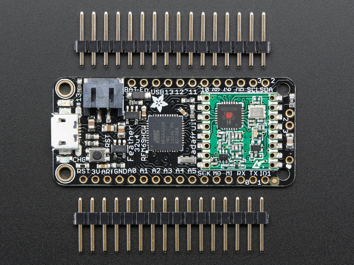 Adafruit Feather 32u4 with RFM69HCW Packet Radio - 433MHz (RadioFruit) - Image 3