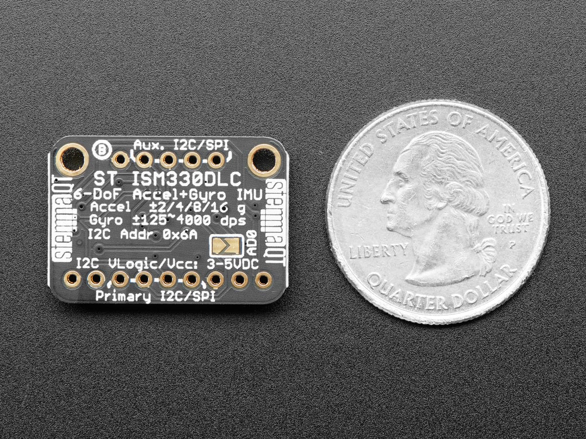 Adafruit ISM330DHCX - 6 DoF IMU - Accelerometer and Gyroscope (STEMMA QT / Qwiic) - Image 4