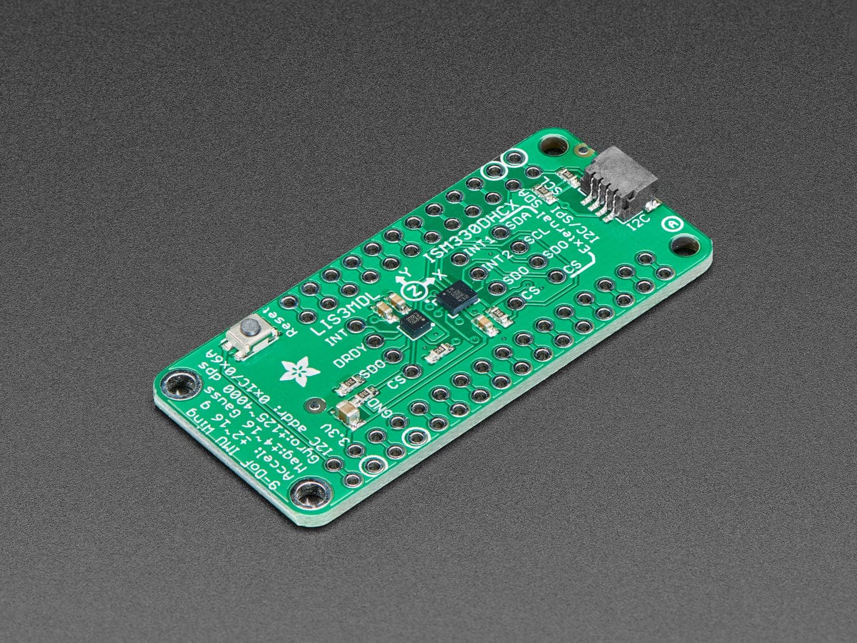 Adafruit ISM330DHCX + LIS3MDL FeatherWing (High Precision 9-DoF IMU)