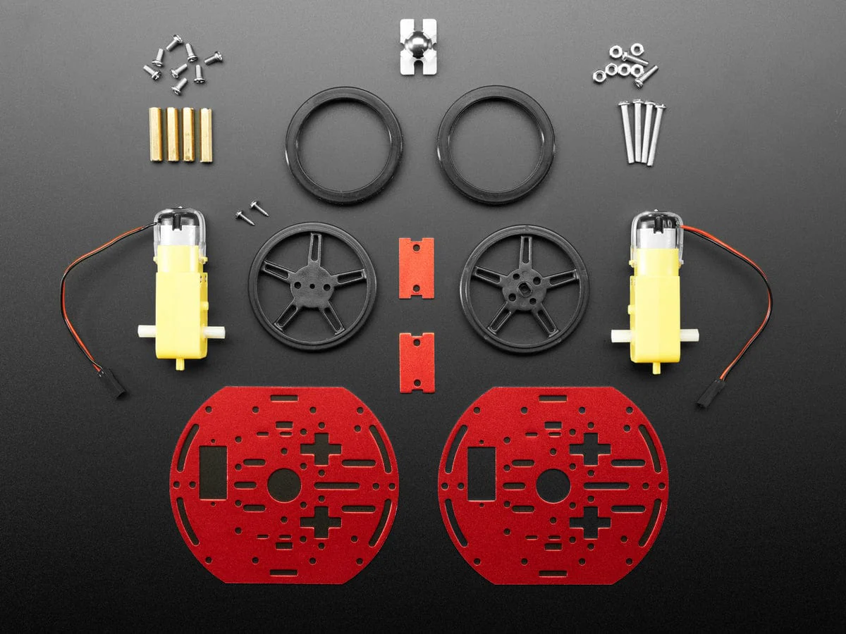 Mini Round Robot Chassis Kit - 2WD with DC Motors - Image 2