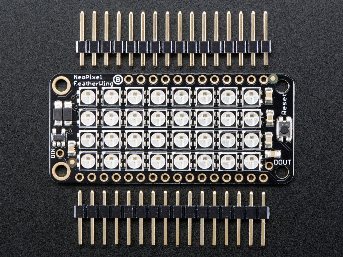 NeoPixel FeatherWing - 4x8 RGB LED Add-on For All Feather Boards - Image 3