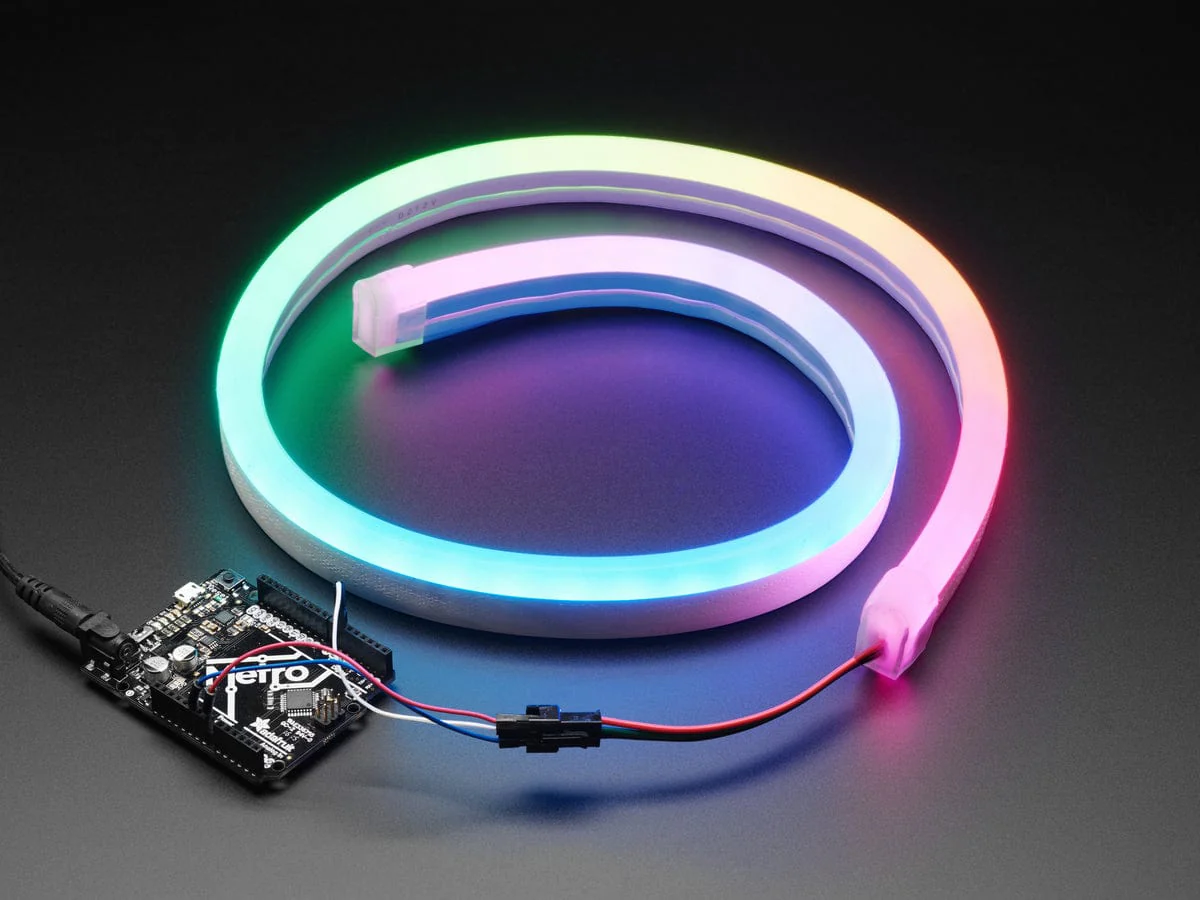 NeoPixel RGB Neon-like LED Flex Strip with Silicone Tube (1 meter) [Discontinued]