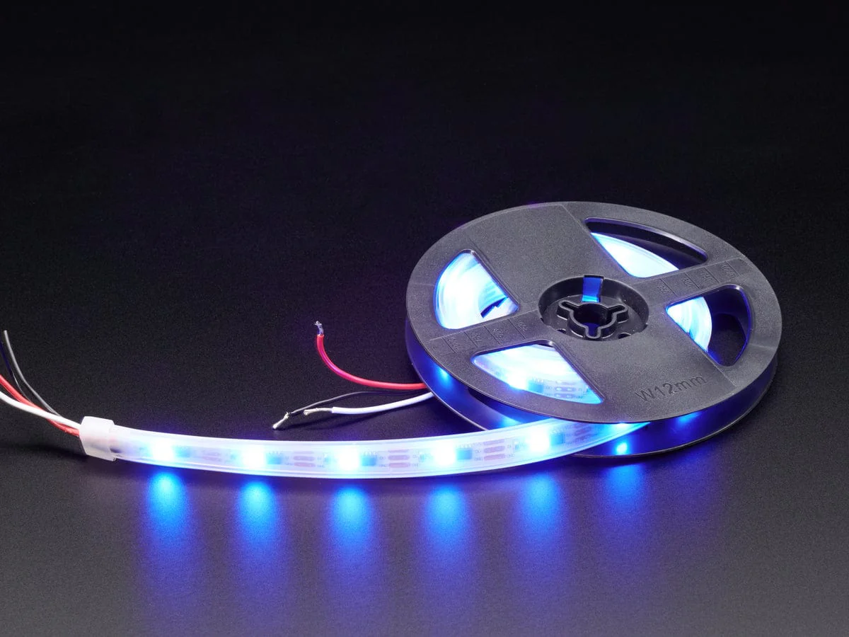 Adafruit NeoPixel UV LED Strip with 32 LED/m (White PCB - 1M)