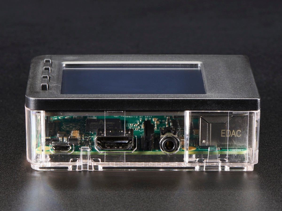 Pi Model B+ / Pi 2 / Pi 3 - Case Base and Faceplate Pack - Clear (for 2.8" PiTFT) - Image 3