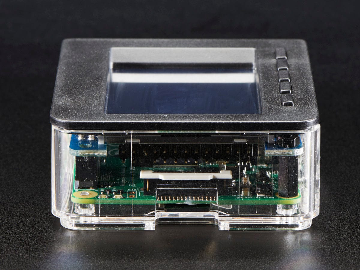 Pi Model B+ / Pi 2 / Pi 3 - Case Base and Faceplate Pack - Clear (for 2.8" PiTFT) - Image 4