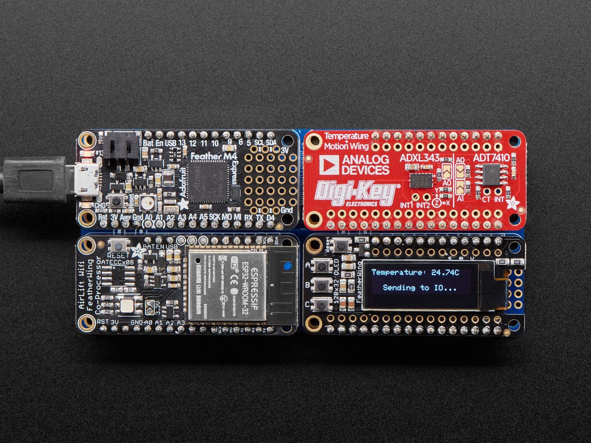 Adafruit Quad 2x2 FeatherWing Kit with Headers - Image 4