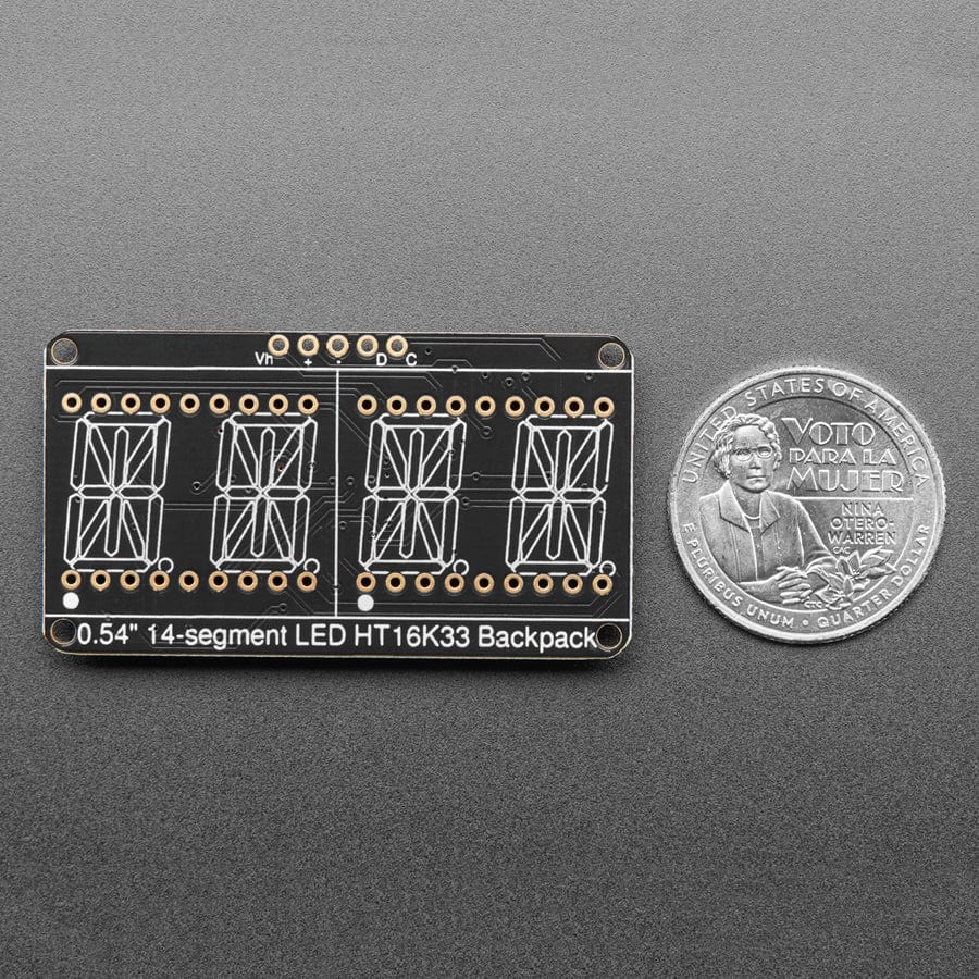 Quad Alphanumeric Display - Blue 0.54" Digits w/ I2C Backpack - STEMMA QT / Qwiic - Image 6