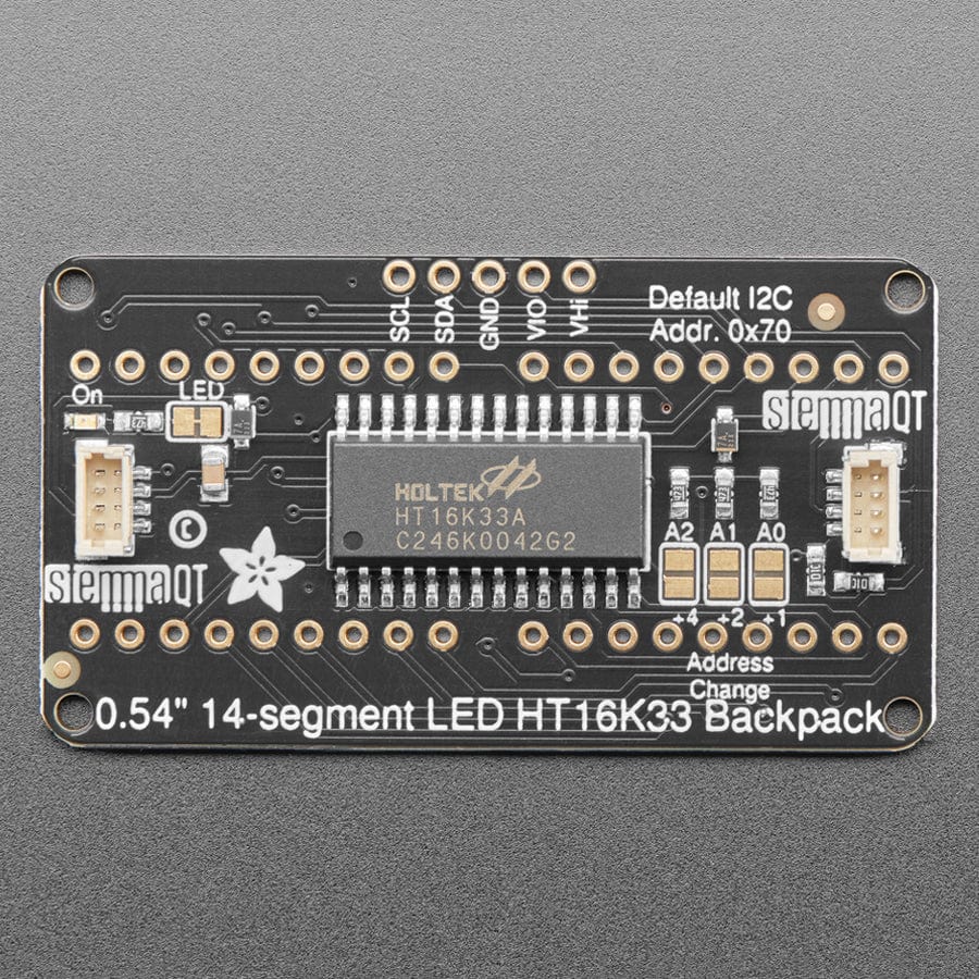 Quad Alphanumeric Display - Pure Green 0.54" Digits w/ Backpack - STEMMA QT / Qwiic - Image 5
