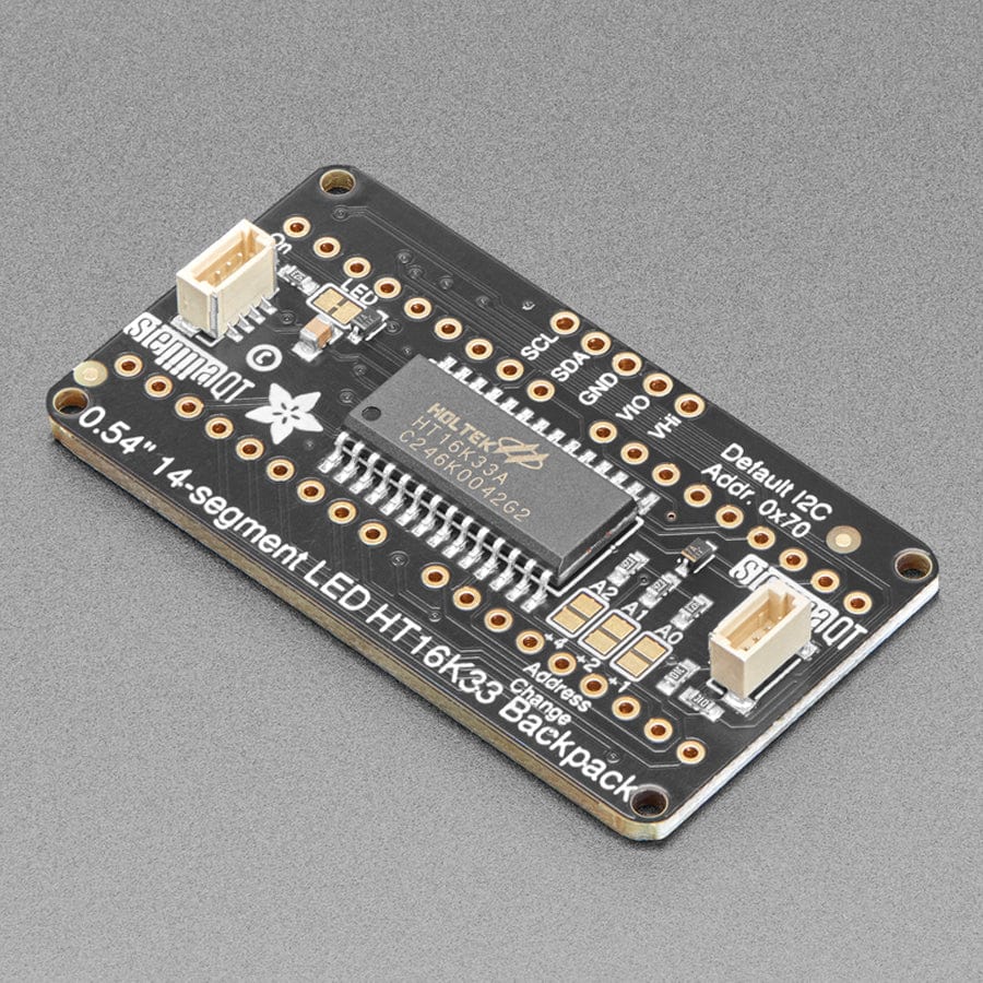 Quad Alphanumeric Display - Yellow 0.54" Digits w/ I2C Backpack - STEMMA QT / Qwiic - Image 4