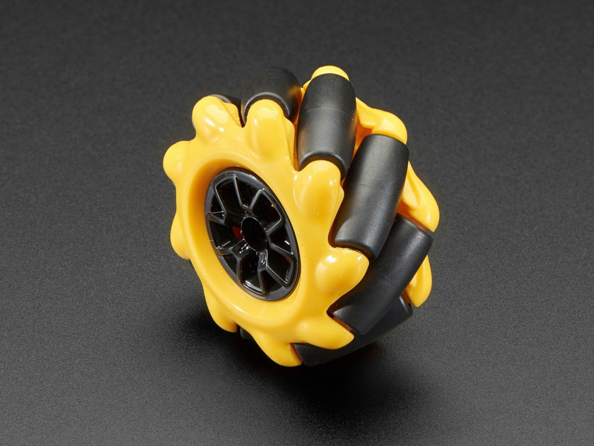 Right Mecanum Wheel - 48mm Diameter - TT Motor or Cross Axle [Discontinued]