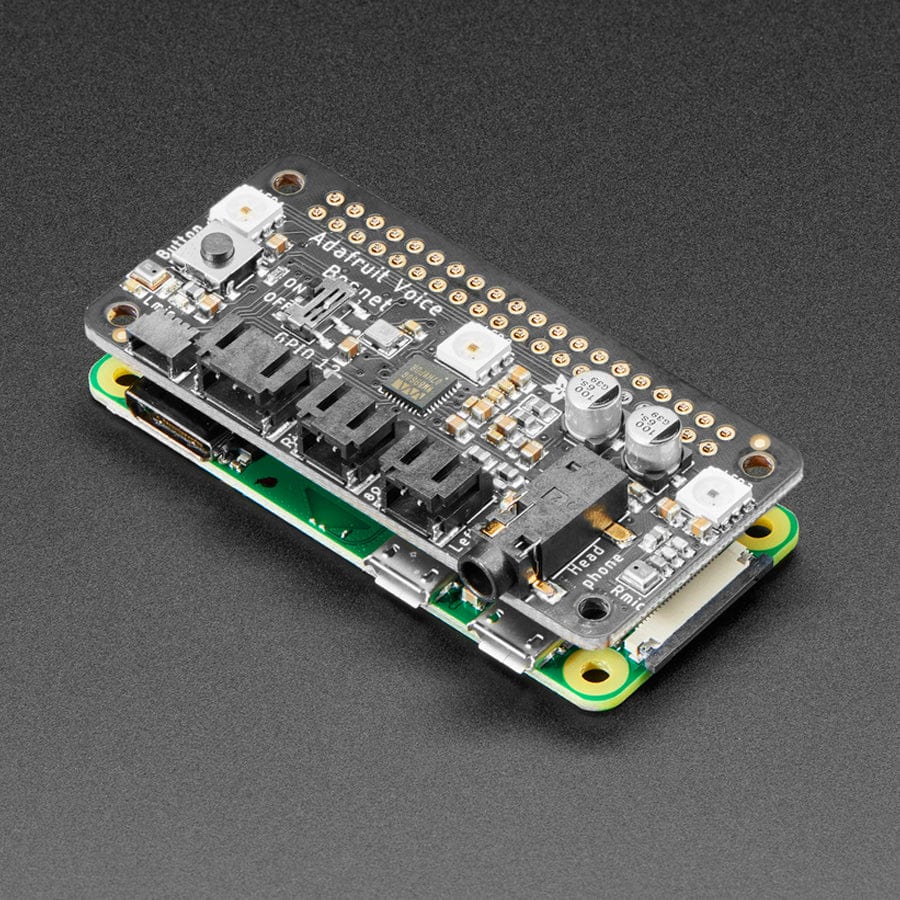 Adafruit Voice Bonnet for Raspberry Pi - Two Speakers + Two Mics - Image 4