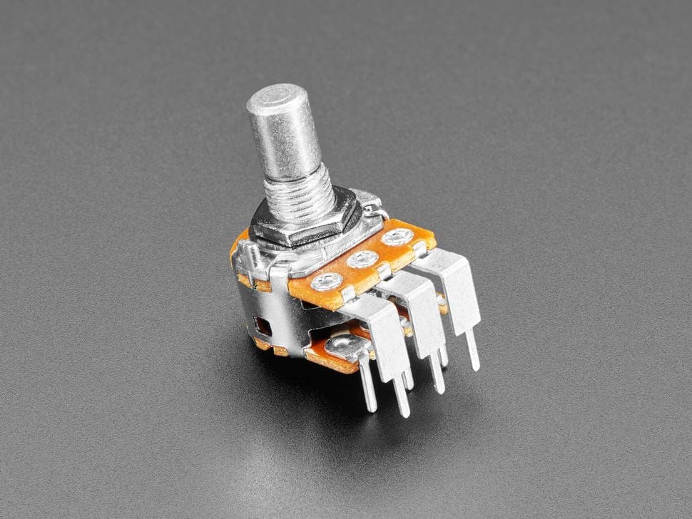 Alpha Dual-Gang 16mm Right-angle PC Mount - 100K Audio (RV16A01F-41-15R1-100K-30H4)