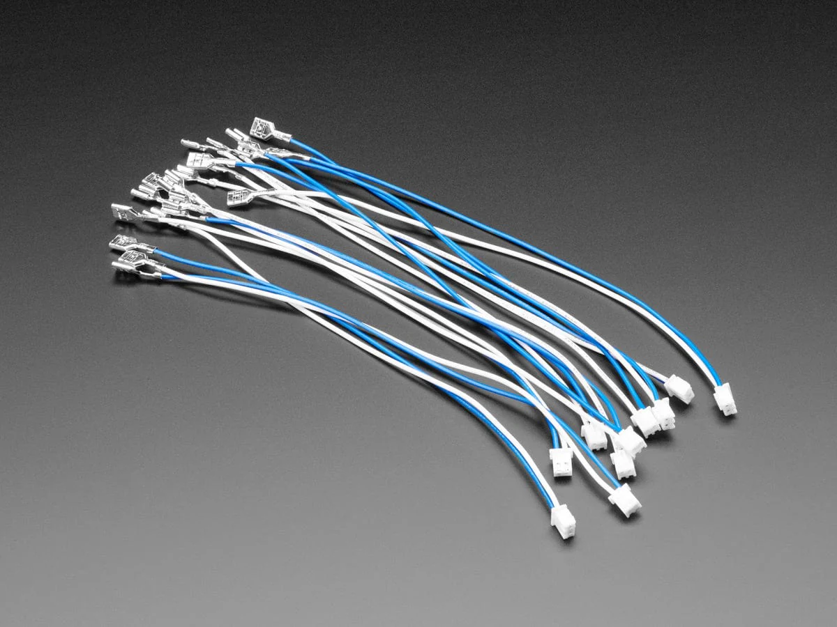 Arcade Button and Switch Quick-Connect Wires - 6.4mm/0.25" (10-pack)