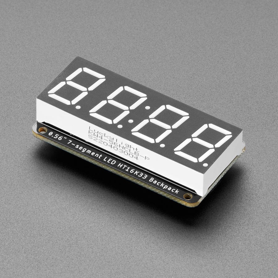 Assembled Adafruit 0.56" 4-Digit 7-Segment Display - w/ I2C Backpack QT - Blue - Image 2