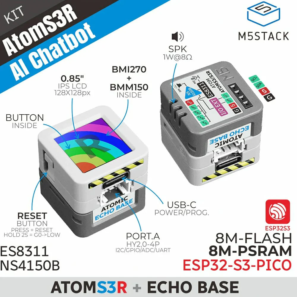 AtomS3R AI Chatbot Kit (8MB PSRAM) - Image 2